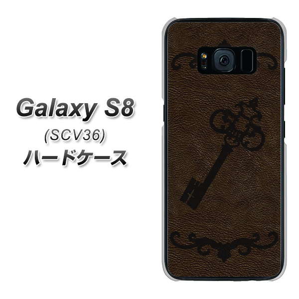 Galaxy S8 SCV36 au EK824 レザー風アンティークキー ハードケース 背面印刷