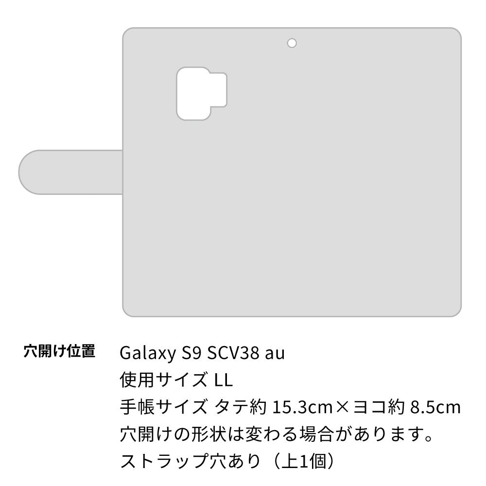 au ギャラクシー S9 SCV38 高画質仕上げ プリント手帳型ケース(通常型)【323 小鳥と花】