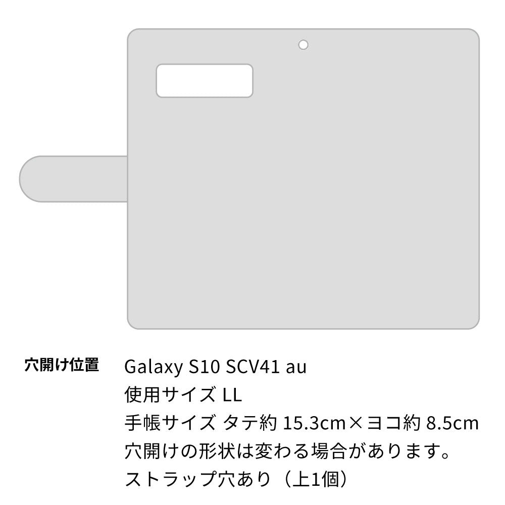 au ギャラクシー S10 SCV41 画質仕上げ プリント手帳型ケース(薄型スリム)【376 恋するしっぽ】