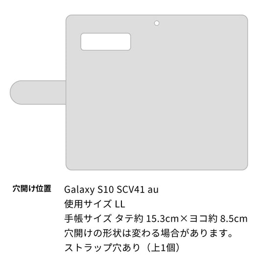 au ギャラクシー S10 SCV41 高画質仕上げ プリント手帳型ケース(通常型)【593 北欧の小花Ｓ】