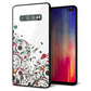 Galaxy S10+ SCV42 au 強化ガラス＆TPUスマホケース ガラプリ【EK908  カラフルな花と鳥】
