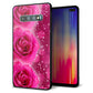 Galaxy S10+ SCV42 au 強化ガラス＆TPUスマホケース ガラプリ【VA815 3連のバラ】