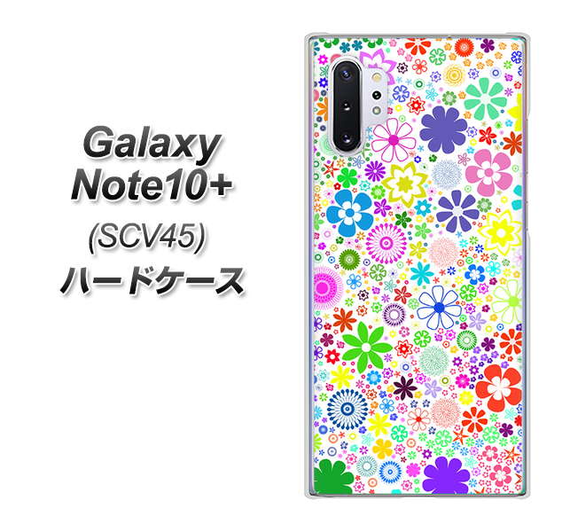 Galaxy Note10+ SCV45 au 308 フラワーミックス ハードケース 背面印刷