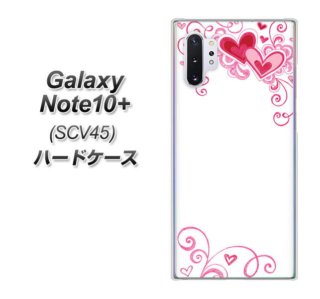 Galaxy Note10+ SCV45 au 365 ハートフレーム ハードケース 背面印刷