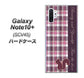 Galaxy Note10+ SCV45 au 519 チェック柄にリス ハードケース 背面印刷
