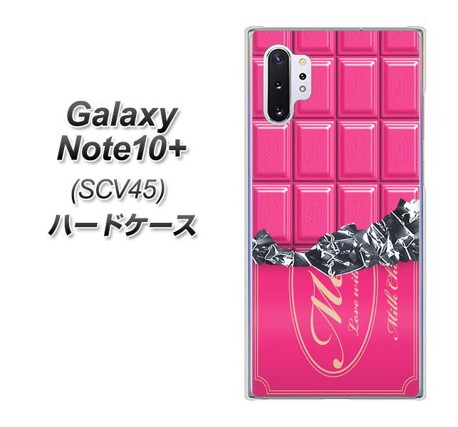 Galaxy Note10+ SCV45 au 555 板チョコ－ストロベリー ハードケース 背面印刷