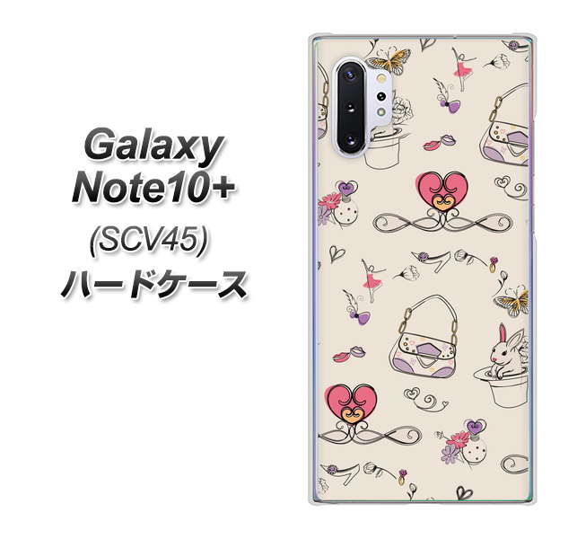 Galaxy Note10+ SCV45 au 705 うさぎとバッグ ハードケース 背面印刷