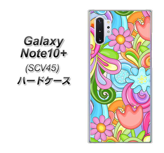 Galaxy Note10+ SCV45 au 713 ミラクルフラワー ハードケース 背面印刷