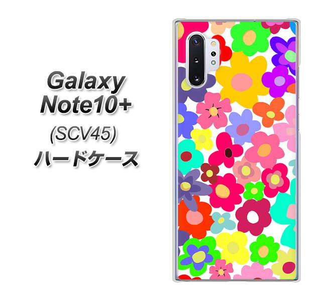 Galaxy Note10+ SCV45 au 782 春のルーズフラワーWH ハードケース 背面印刷