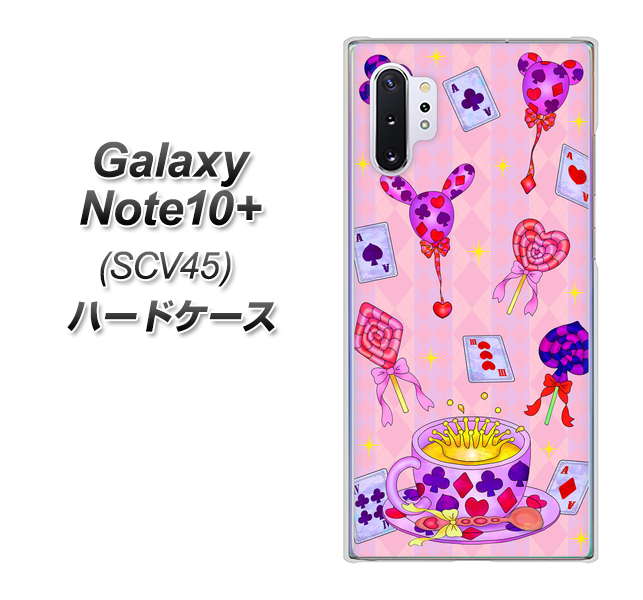 Galaxy Note10+ SCV45 au AG817 トランプティー（ピンク） ハードケース 背面印刷
