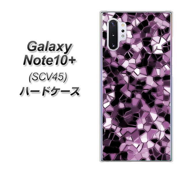 Galaxy Note10+ SCV45 au EK837 テクニカルミラーパープル ハードケース 背面印刷