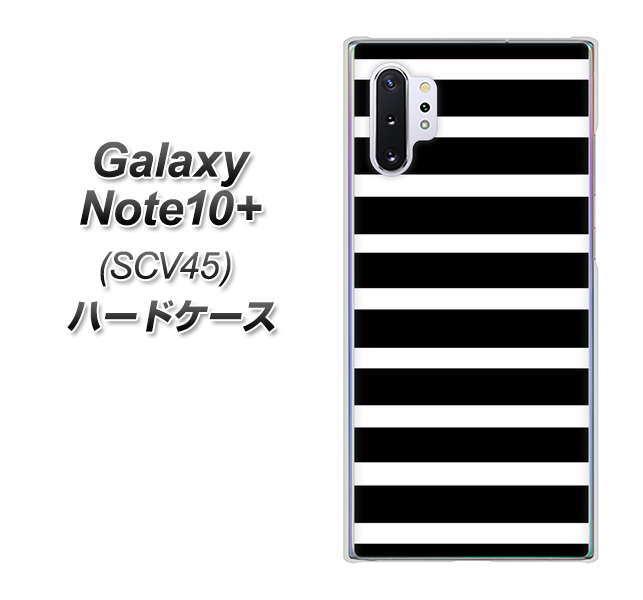 Galaxy Note10+ SCV45 au EK879 ボーダーブラック（L） ハードケース 背面印刷