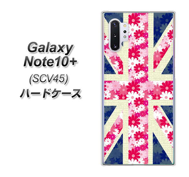 Galaxy Note10+ SCV45 au EK894 ユニオンジャックフラワー ハードケース 背面印刷