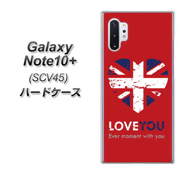 Galaxy Note10+ SCV45 au SC804 ユニオンジャック ハートビンテージレッド ハードケース 背面印刷