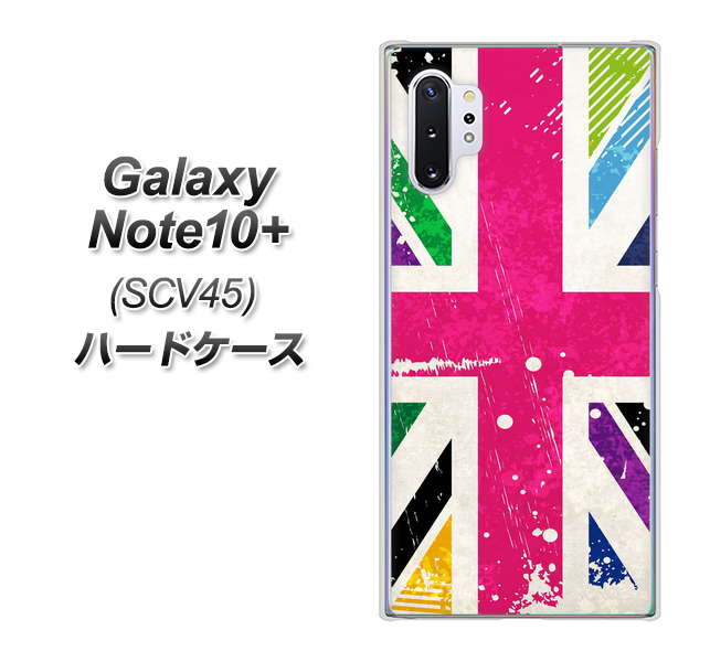 Galaxy Note10+ SCV45 au SC806 ユニオンジャック ピンクビンテージ ハードケース 背面印刷