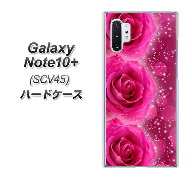 Galaxy Note10+ SCV45 au VA815 3連のバラ ハードケース 背面印刷