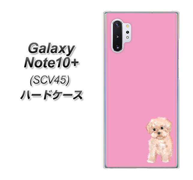 Galaxy Note10+ SCV45 au YJ061 トイプードルアプリコット（ピンク） ハードケース 背面印刷