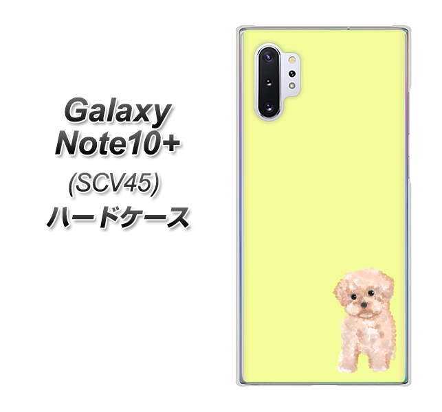Galaxy Note10+ SCV45 au YJ064 トイプードルアプリコット（イエロー） ハードケース 背面印刷