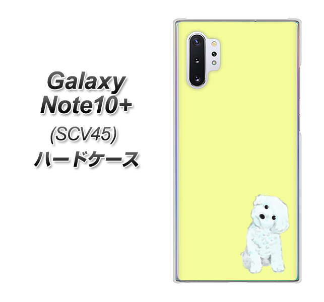 Galaxy Note10+ SCV45 au YJ072 トイプードルホワイト（イエロー） ハードケース 背面印刷