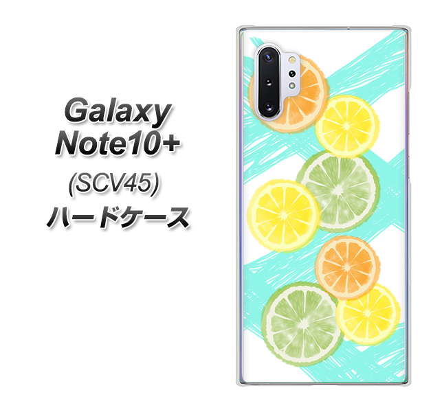 Galaxy Note10+ SCV45 au YJ183 オレンジライム ハードケース 背面印刷