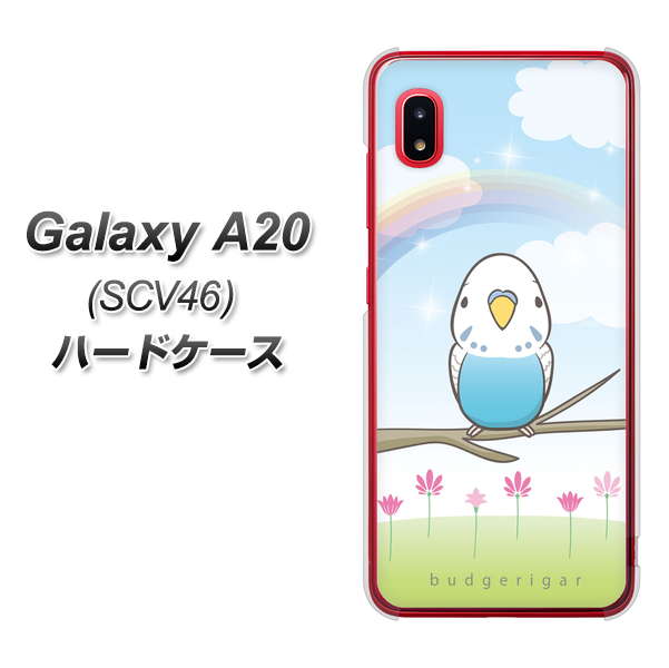Galaxy A20 SCV46 au SC839 セキセイインコ ブルー ハードケース 背面印刷