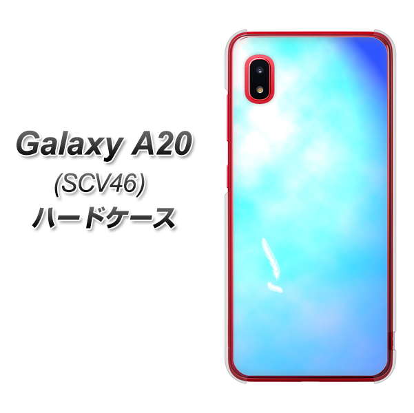 Galaxy A20 SCV46 au YJ291 デザイン 光 ハードケース 背面印刷