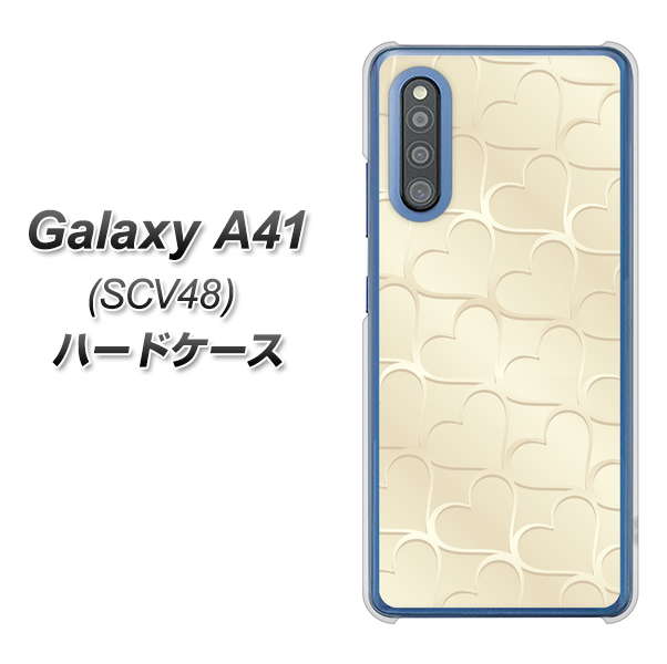 Galaxy A41 SCV48 au 630 かくれハート ハードケース 背面印刷