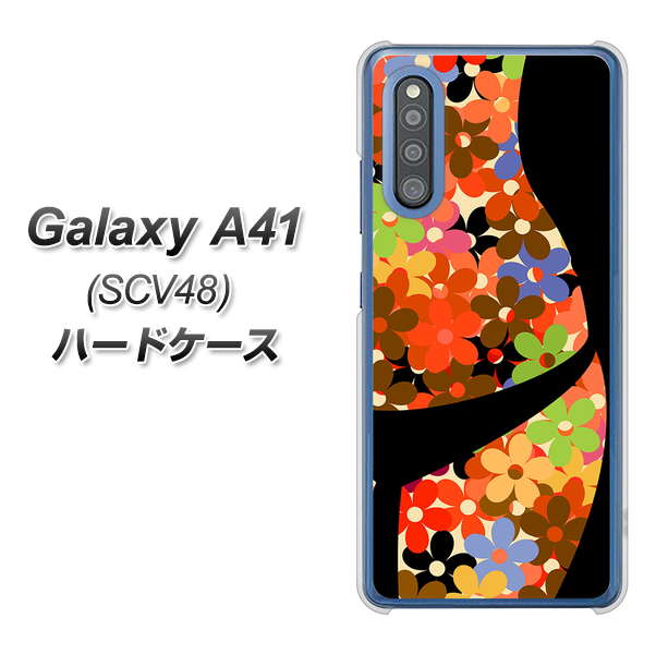 Galaxy A41 SCV48 au 1258 フラワーボディ ハードケース 背面印刷