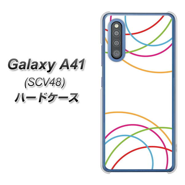 Galaxy A41 SCV48 au IB912 重なり合う曲線 ハードケース 背面印刷