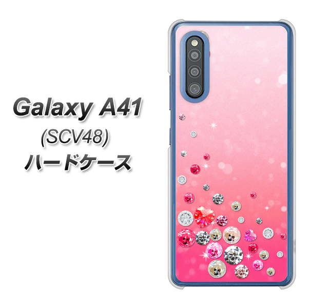 Galaxy A41 SCV48 au SC822 スワロデコ風プリント ハードケース 背面印刷
