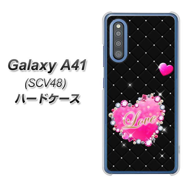 Galaxy A41 SCV48 au SC823 スワロデコ風プリント ハードケース 背面印刷