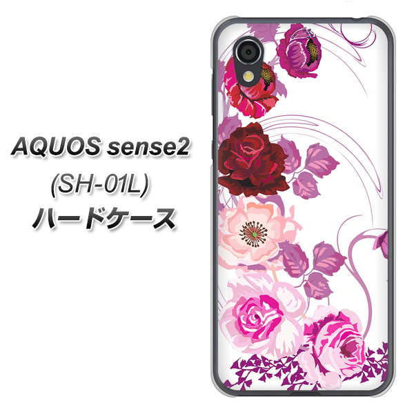 AQUOS sense2 SH-01L docomo 116 ６月のバラ ハードケース 背面印刷