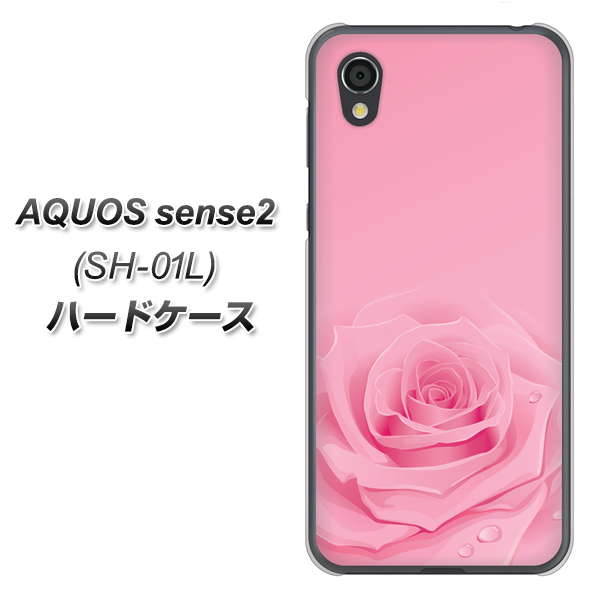 AQUOS sense2 SH-01L docomo 401 ピンクのバラ ハードケース 背面印刷