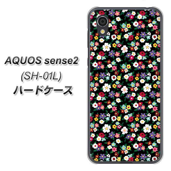 AQUOS sense2 SH-01L docomo 778 マイクロリバティプリントBK ハードケース 背面印刷