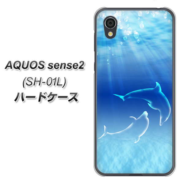 AQUOS sense2 SH-01L docomo 1048 海の守り神イルカ ハードケース 背面印刷