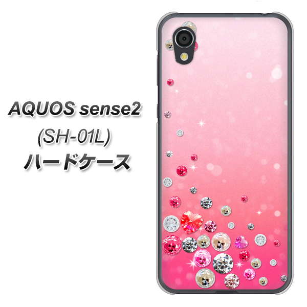 AQUOS sense2 SH-01L docomo SC822 スワロデコ風プリント ハードケース 背面印刷