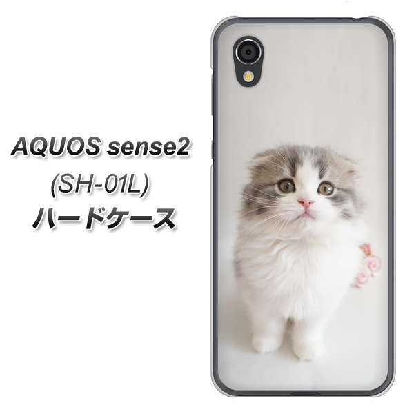 AQUOS sense2 SH-01L docomo VA803 まっていますネコ ハードケース 背面印刷