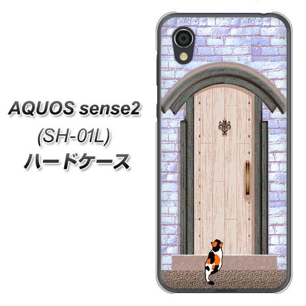 AQUOS sense2 SH-01L docomo YA952 石ドア02 素材クリア ハードケース 背面印刷