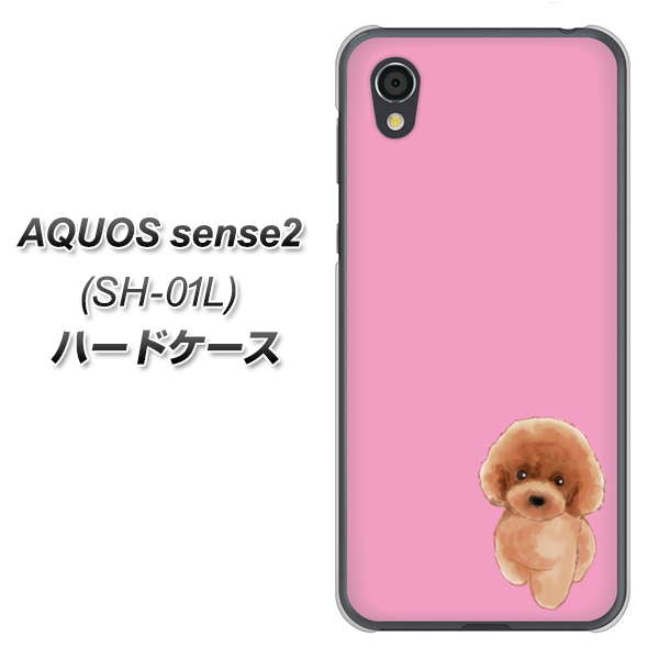 AQUOS sense2 SH-01L docomo YJ049 トイプードルレッド（ピンク） ハードケース 背面印刷