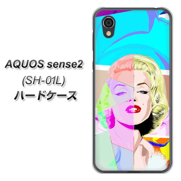 AQUOS sense2 SH-01L docomo YJ210 マリリンモンローデザイン（C） ハードケース 背面印刷