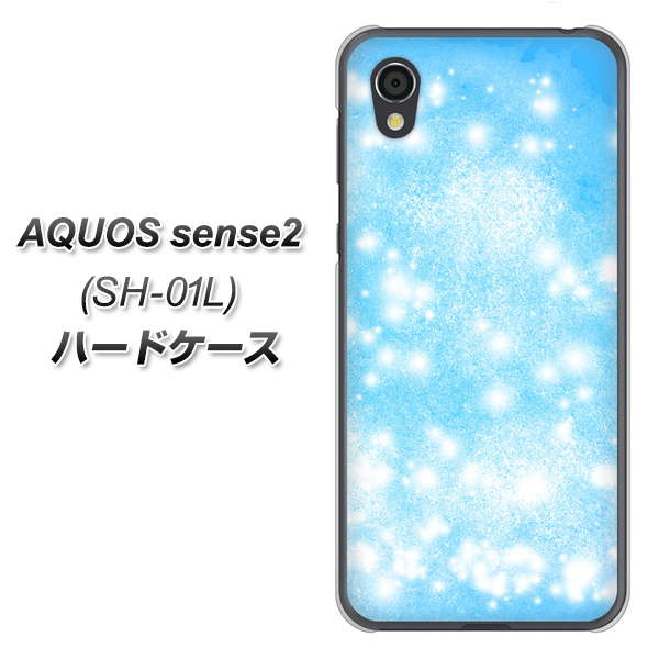 AQUOS sense2 SH-01L docomo YJ289 デザインブルー ハードケース 背面印刷