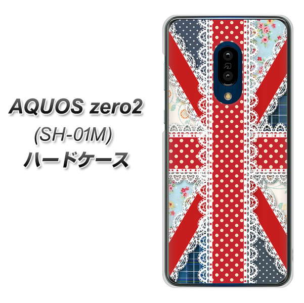AQUOS zero2 SH-01M docomo SC805 ユニオンジャック レース ハードケース 背面印刷