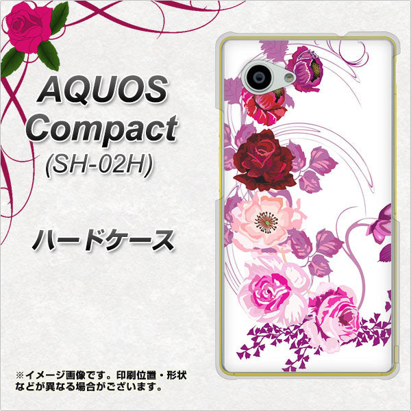 AQUOS Compact SH-02H docomo 116 ６月のバラ ハードケース 背面印刷