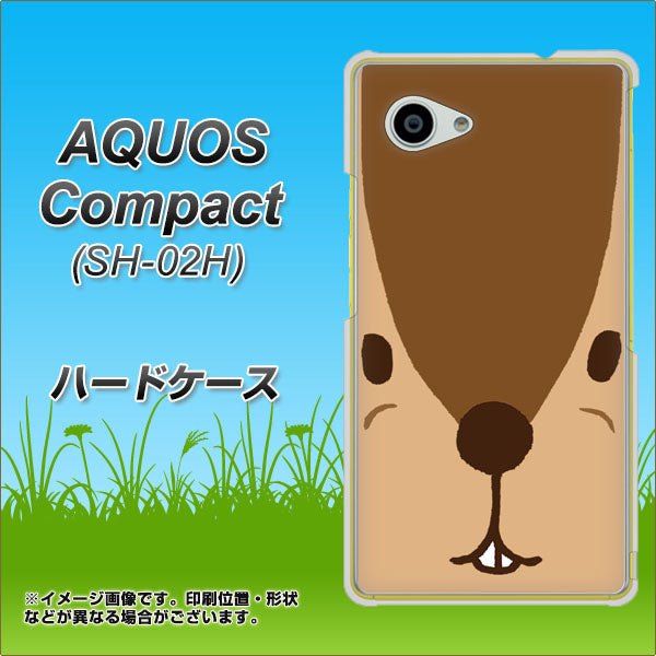 AQUOS Compact SH-02H docomo 349 りす ハードケース 背面印刷