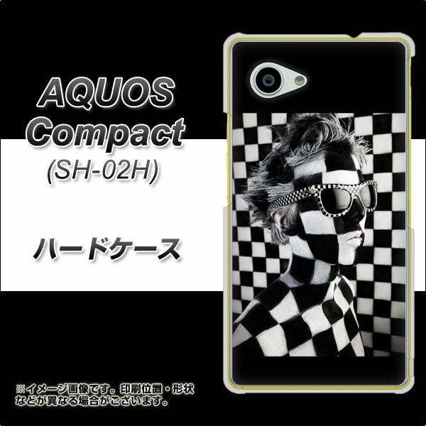 AQUOS Compact SH-02H docomo 357 bk&wh ハードケース 背面印刷