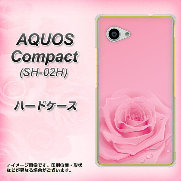 AQUOS Compact SH-02H docomo 401 ピンクのバラ ハードケース 背面印刷
