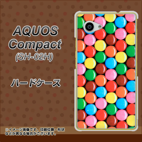AQUOS Compact SH-02H docomo 448 マーブルチョコ ハードケース 背面印刷