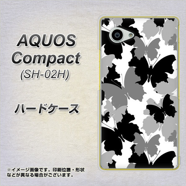 AQUOS Compact SH-02H docomo 1336 夜の蝶 ハードケース 背面印刷