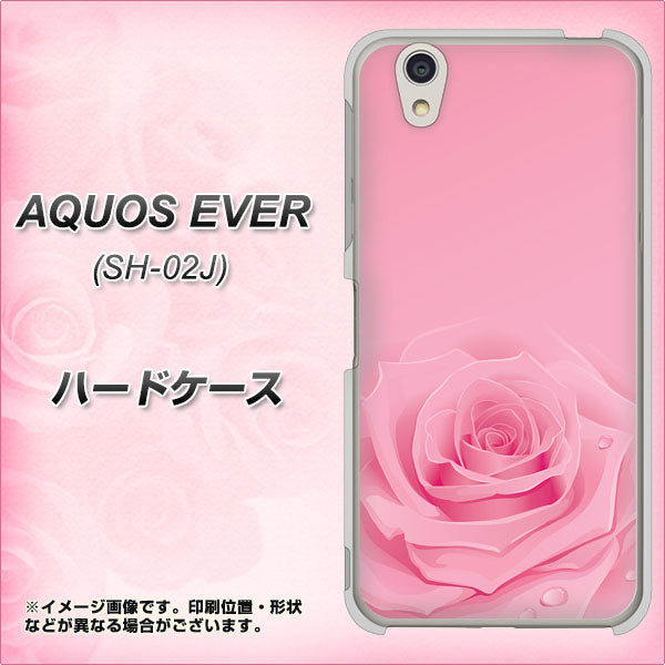 AQUOS EVER SH-02J docomo 401 ピンクのバラ ハードケース 背面印刷