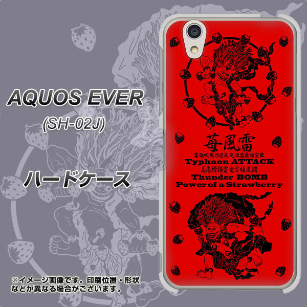 AQUOS EVER SH-02J docomo AG840 苺風雷神（赤） ハードケース 背面印刷